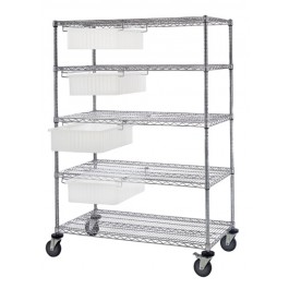 Clear Dividable Grid Transportation Cart