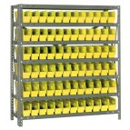 Plastic Storage Bin Steel Shelving Center - Yellow