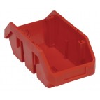 Double Open Hopper Bin Red