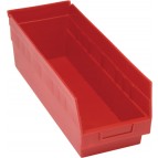 Red Plastic Storage Bin