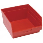 Red Plastic Shelf Bin
