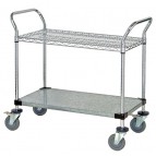 Wire & Solid Shelving Utility Carts