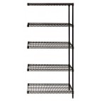 AD86-3048BK-5 Black Epoxy Wire Shelving Add-On Kit