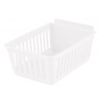 CrateBox Long White Plastic Bin