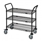 Black Wire Shelving Utility Cart