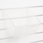 PopBox Tilt Medium Crystal Clear Plastic Bin