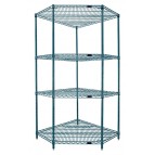 Proform Green Epoxy (4-Shelf) Corner Wire Shelving System - WR74-2442CRNP