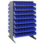 Plastic Storage Bin Sloped Shelving Pick Rack Blue