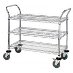 ESD Wire Shelving Utility Cart WRC-2448-3CO