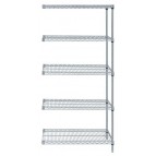 Gray Epoxy Wire Shelving 5-Shelf Add-On Kit