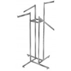 4-Way Rectangular Tubing Garment Rack