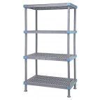Millenia 62"H 4-Tier Vented Shelving Unit - QP62VS-4