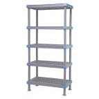 Millenia 62"H 5-Tier Vented Shelving Unit - QP62VS-5