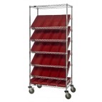 Plastic Storage Bin Wire Shelving Units