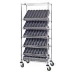 Plastic Storage Drawer Wire Shelving Units