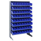 Single Sided Pick Rack with Bins - Blue