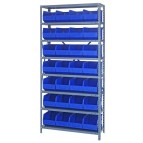 Blue Storage Bin Steel Shelving Systems