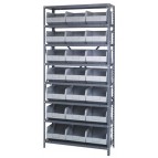 Gray Storage Bin Steel Shelving Systems