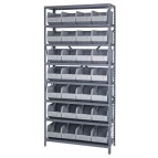 Gray Storage Bin Steel Shelving Systems