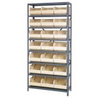 Ivory Storage Bin Steel Shelving Systems