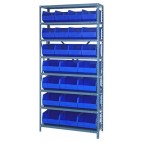 Blue Storage Bin Steel Shelving Systems