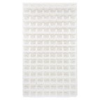 Oyster White Louvered Panels with Clear Bins