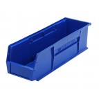 Blue Plastic Hang and Stack Bins