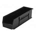 Recycled Black Plastic Storage Bins - QUS238BR