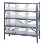 Clear Plastic Storage Bin Steel Shelving Systems