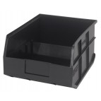 Plastic Stackable Shelf Bins SSB445 Black