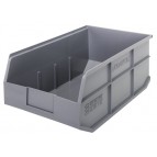 Plastic Stackable Shelf Bins - SSB465 Gray