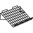 Slatwall Sloping Shelf Black