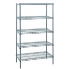 Gray Epoxy Wire Shelving 5-Shelf Starter Kit