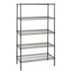Green Epoxy Wire Shelving 5-Shelf Starter Kit