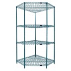 Proform Green Epoxy (4-Shelf) Corner Wire Shelving System - WR74-1836CRNP 