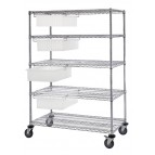 Clear Dividable Grid Transportation Cart