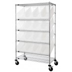 Clear Plastic Storage Container Slanted Mobile Wire Shelving Systems