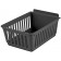 CrateBox Long Black Plastic Bin