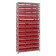 Steel Shelving Storage Shelf Bin Unit - Red
