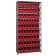 Plastic Storage Bin Steel Shelving System Red