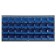 Wall Mount Louvered Panel with Plastic Bins Blue