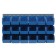 Blue Plastic Bins on Louvered Panel