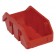 Double Open Hopper Bin Red