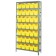 Steel Shelving Unit with Yellow Plastic Bins