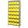 Steel Shelving Unit with Yellow Plastic Bins