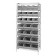 Stackable Shelf Bin Wire Shelving Unit WR8-483485 Gray