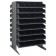 Plastic Storage Bin Sloped Shelving Pick Rack Black