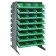 Plastic Storage Bin Sloped Shelving Pick Rack Green