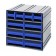 Interlocking Storage Cabinet with Drawers Blue