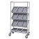 Plastic Storage Container Slanted Wire Shelving Units